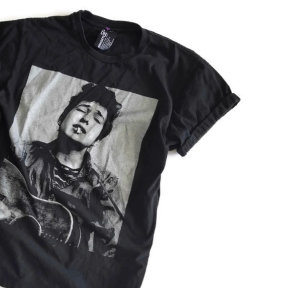 Madness Tops - Bob Dylan Black Short Sleeve T-Shirt